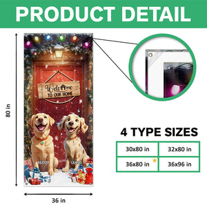 Custom Cute 3D Dog Welcome To Our Home Christmas Decoration Door Cover HA75 898086