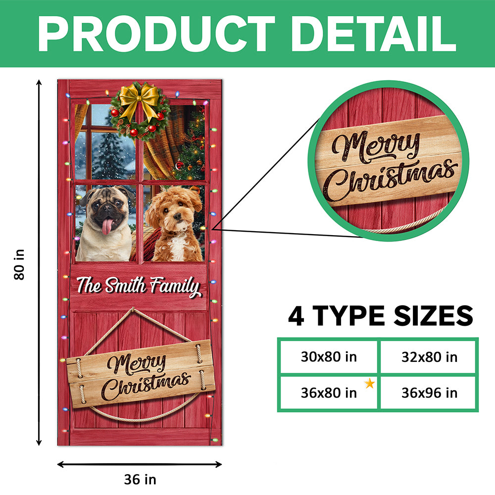 Custom Cute Photo Merry Woofmas Decoration Door Cover LM32 895679