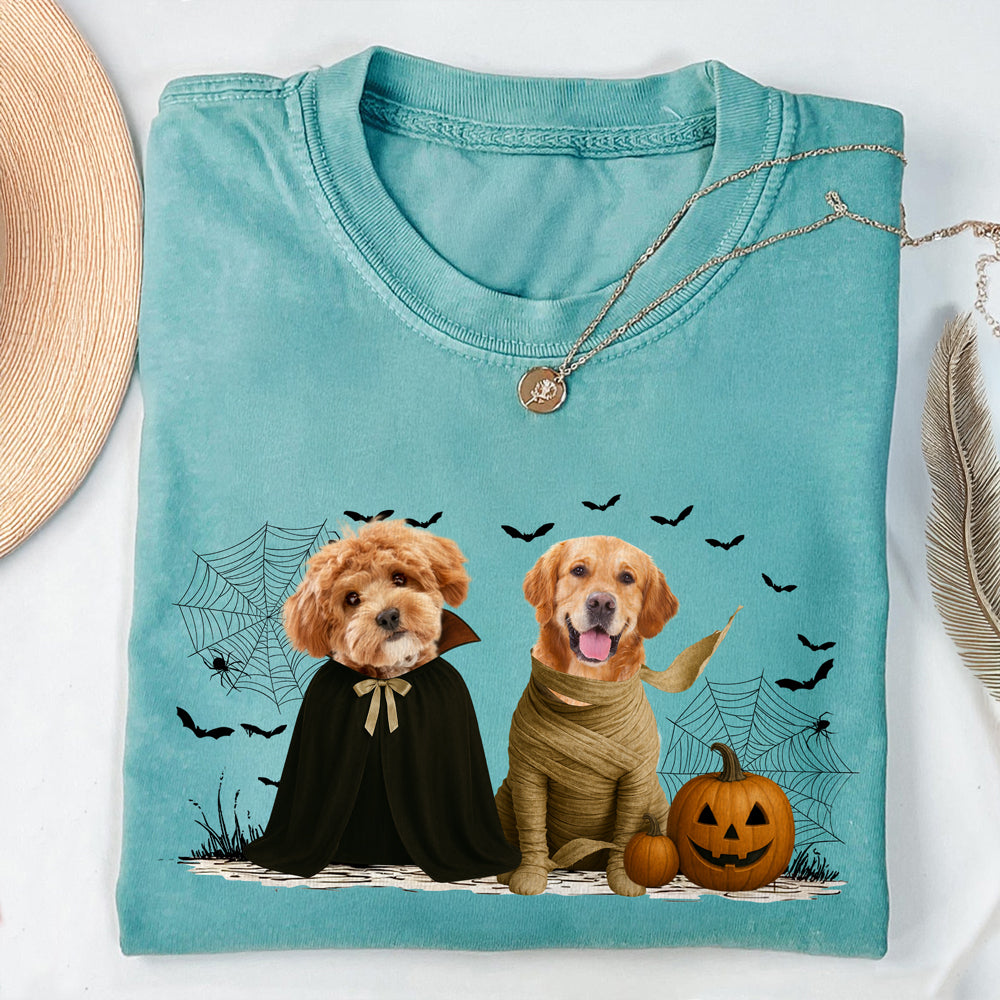 Custom Photo Gothic Halloween Comfort Shirt For Dog Lover TH10 896081