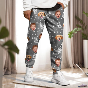 Custom Cute Photo Best Dad Ever Pattern Sweatpants For Family LM32 893691