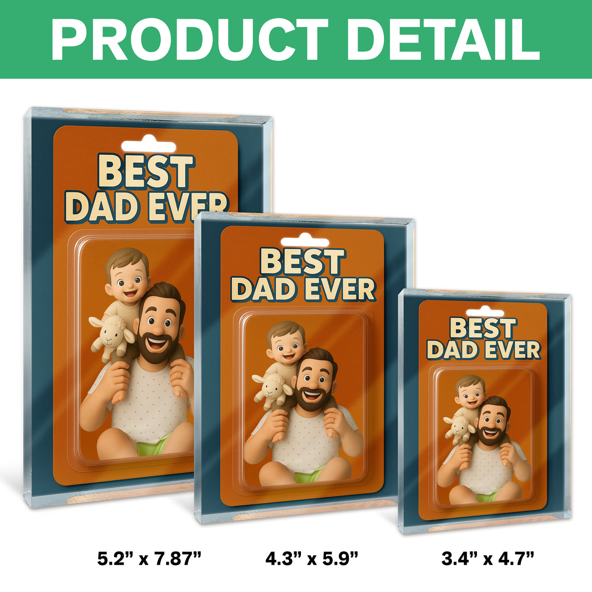 Custom Photo Dad And Kid Action Figure Acrylic Block Father's Day Gift For Dad HA75 892362