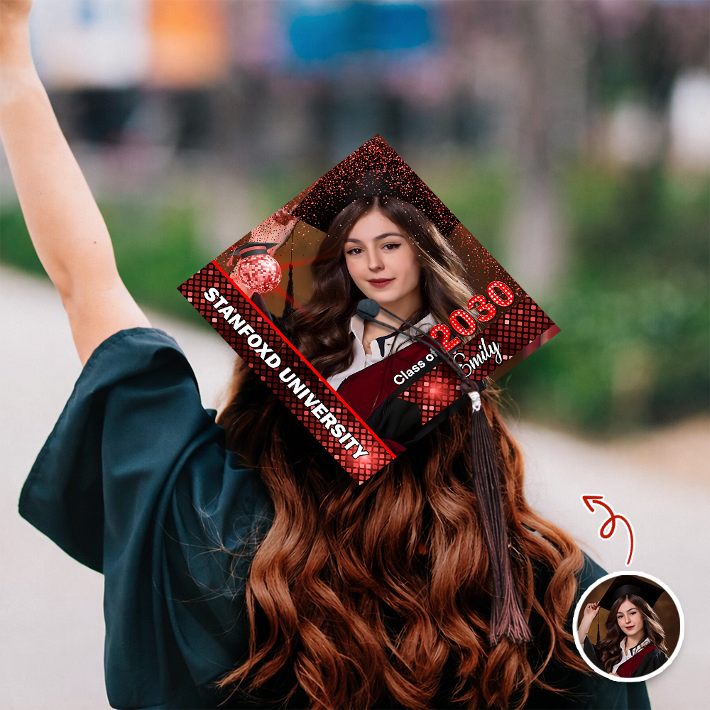 Custom Photo Class Of 2026 Graduation Cap Topper Graduation Gift, Senior Gift CH07 910830