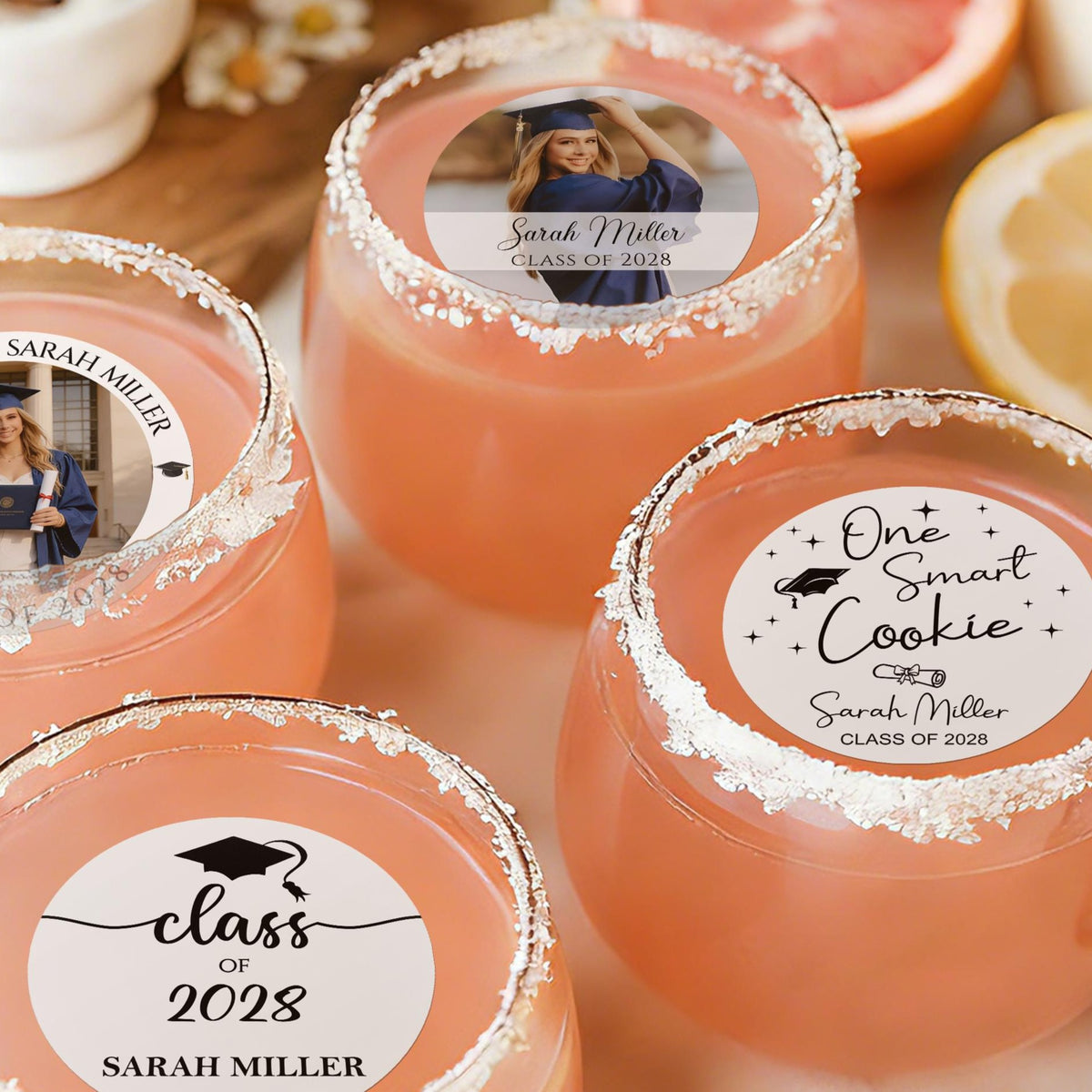Personalized Graduation Drink Toppers - Class Of 2026 Cocktail Toppers LM32 899923