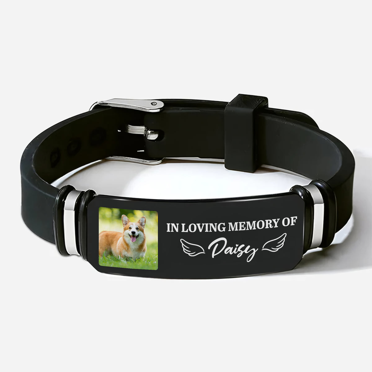 Custom Photo In Loving Memory Of Dog & Cat Wristband Bracelet, Memorial Gift For Pet Lovers HA75 921652