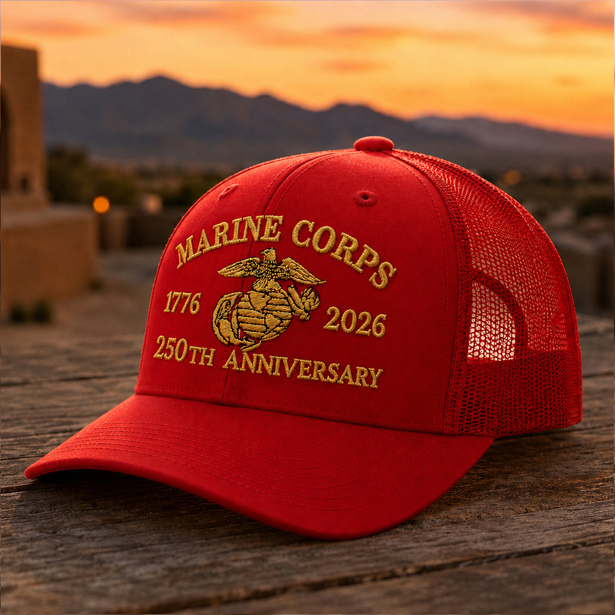 Marine Corps 250th Anniversary 1776-2026 Embroidered Trucker Hat HO82 902884