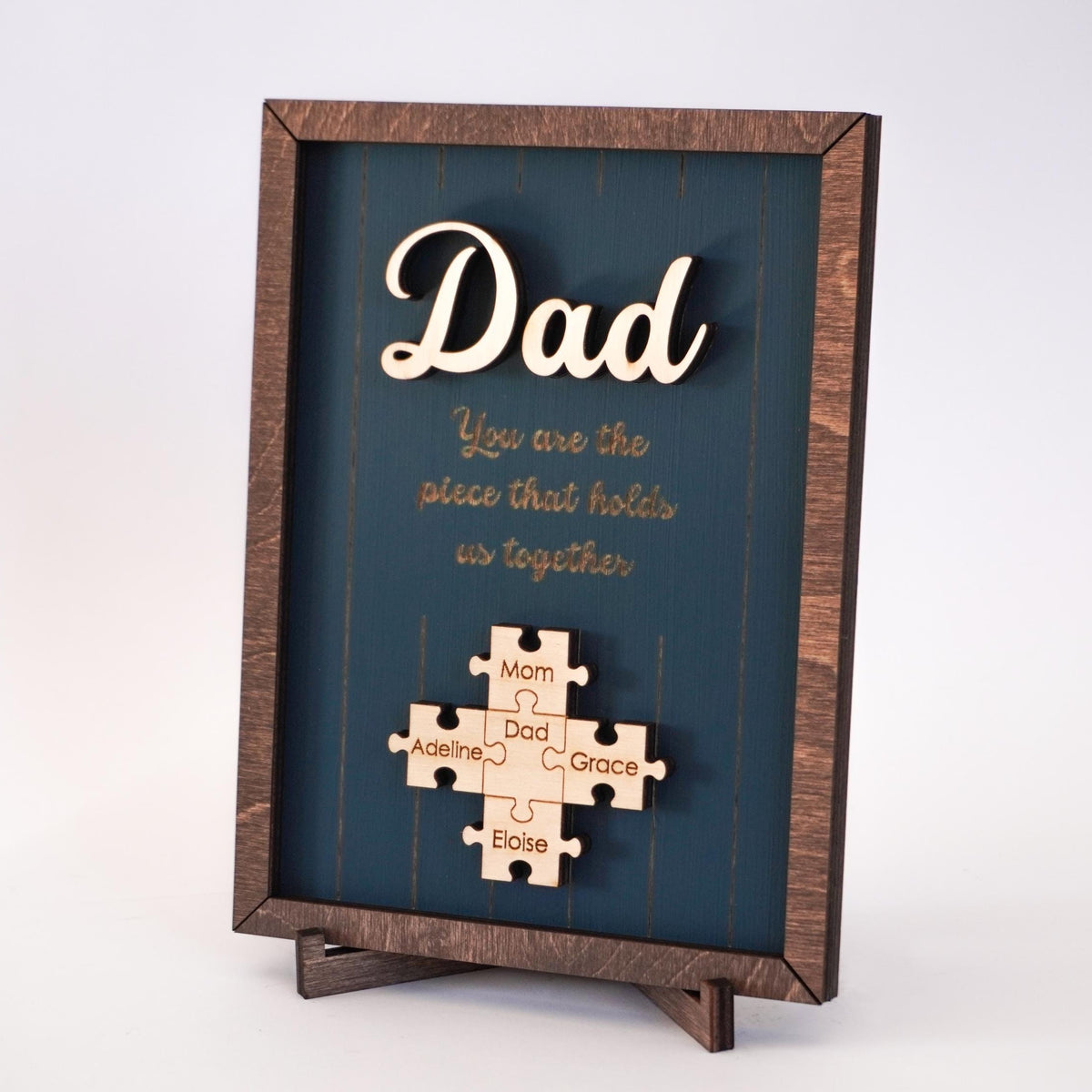Personalized Father's Day Gift, You Are the Piece That Holds Us Together Wooden Plaque LM32 668999