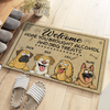 Brought Alcohol And Dog Treats Doormats Personalized Gift For Dog Lovers HO82 893684