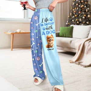 Custom Dog Name Life Is Better With Dogs 3D Effect Sweatpants LM32 895927