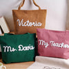 Personalized Mrs. Corduroy Yarn Tote Bag, Teacher Appreciation Gift LM32 669275