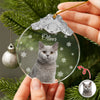 Custom Cat Photo Metal Top Glass Ornament For Christmas TH10 894883