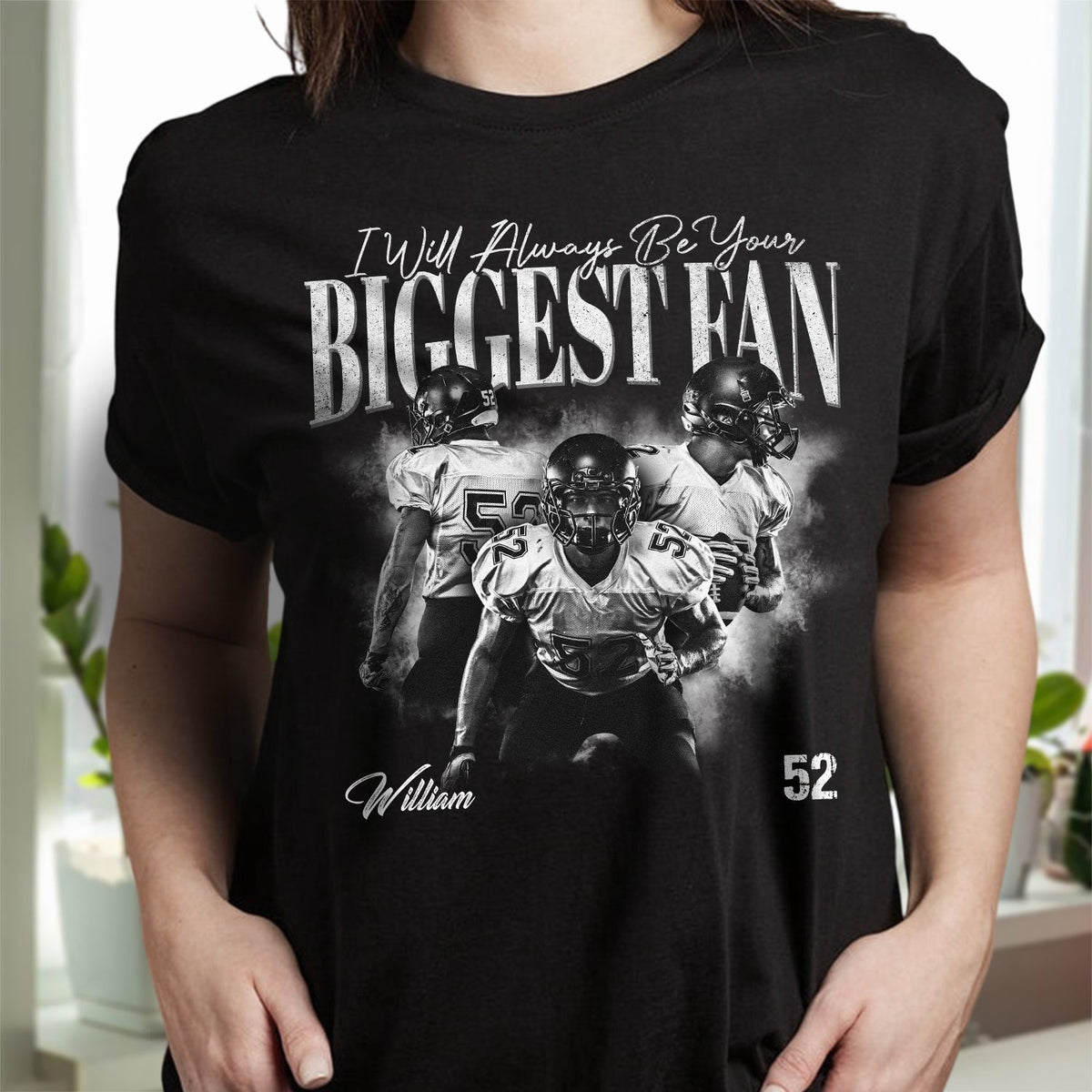 I'll Always Be Your Biggest Fan Retro Bootleg Dark Shirt For Football Players, Football Mom Dad CH07 899454