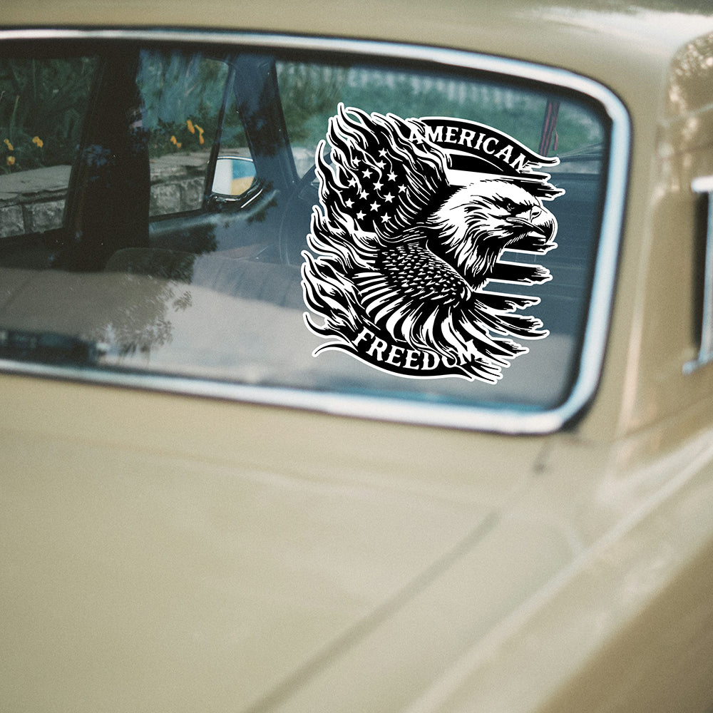 American Freedom USA Flag Patriotic Car Window Decal Sticker HA75 898964