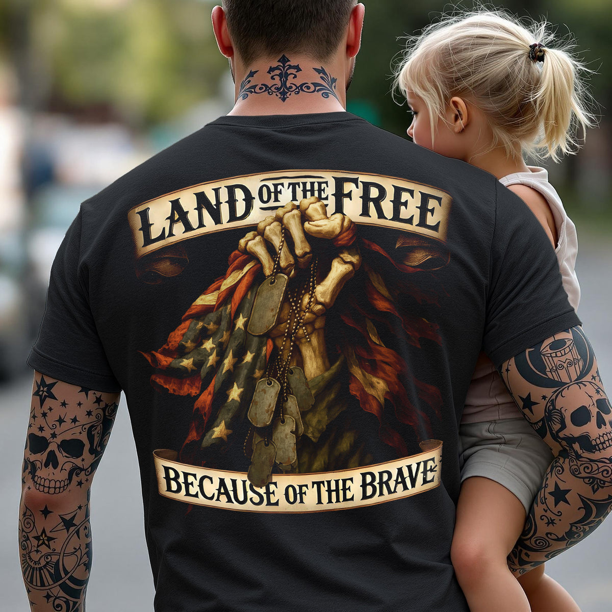 Land Of The Free Back Shirt For Dad N369 896061