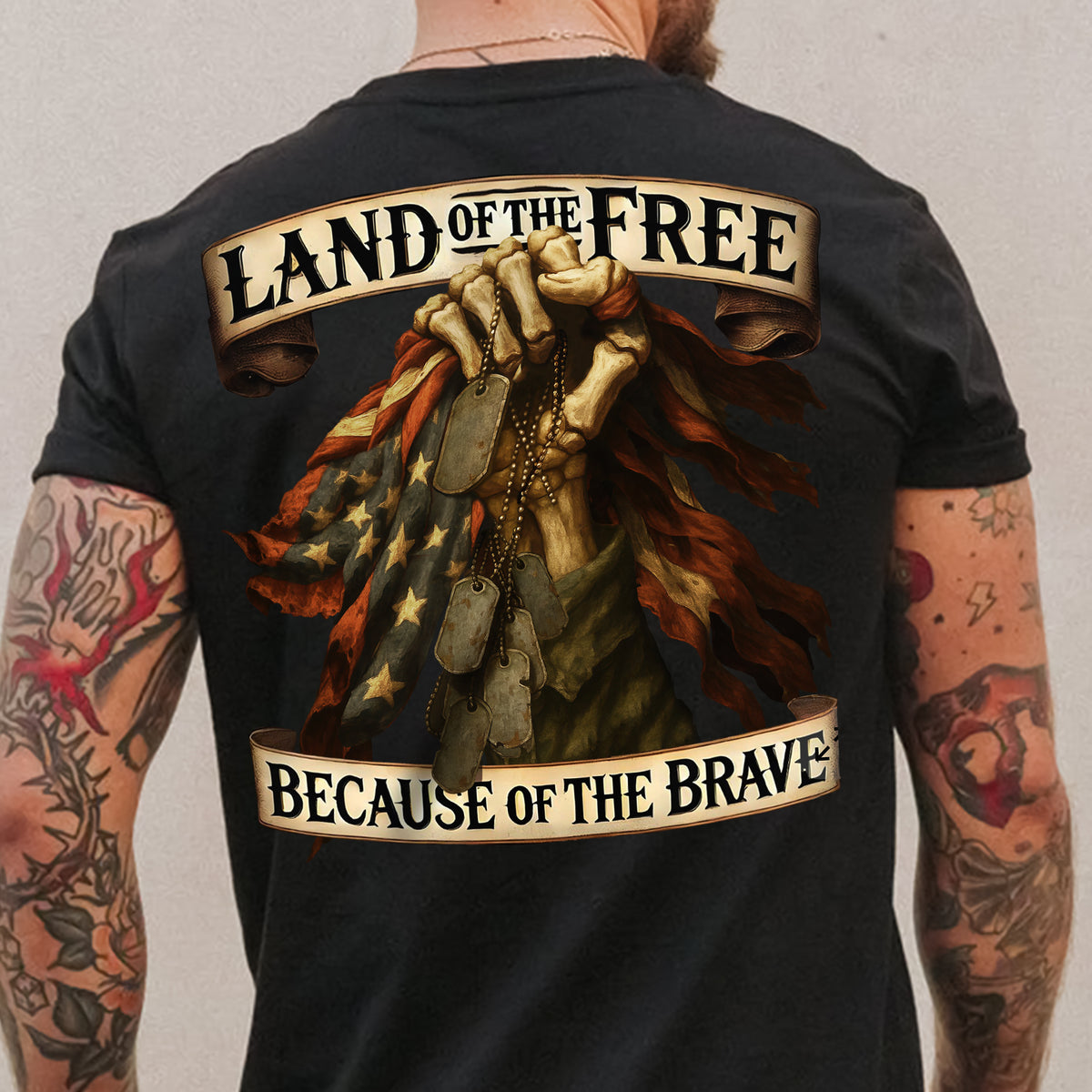 Land Of The Free Back Shirt For Dad N369 896061