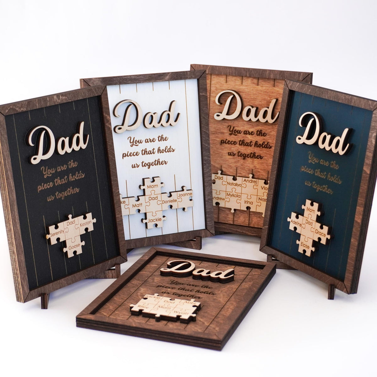 Personalized Father's Day Gift, You Are the Piece That Holds Us Together Wooden Plaque LM32 668999