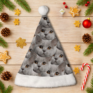 Custom Dog Cat Portrait Photo Unique Santa Hat For Pet Lovers LM32 895351