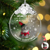 Custom Cat Photo Life Would Be Boring Without Me Christmas Metal Top Glass Ornament TH10 894887