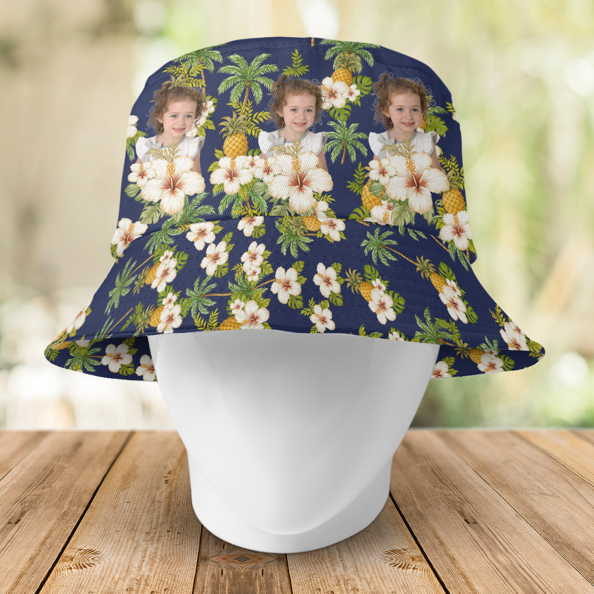 Custom Human Photo Tropical Vibe Family Bucket Hat HA75 892594