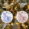 And She Lived Happily Ever After Dog Toile De Jouy Personalized Ceramic Ornament HO82 900162