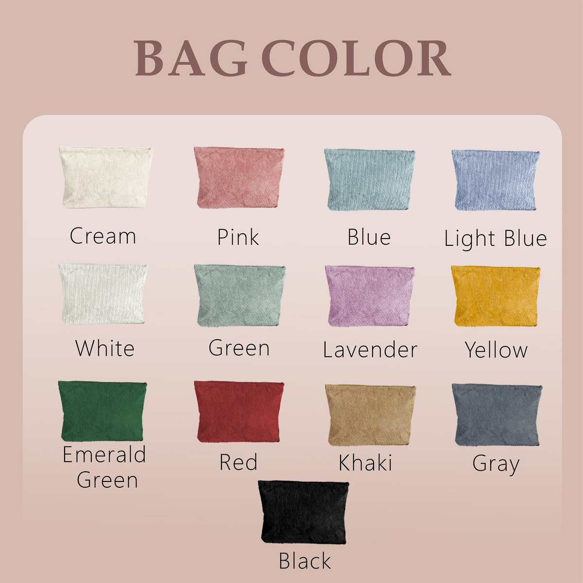 Personalized Name Chenille Travel Makeup Bag - Gift For Mom, Girlfriend, Women, Summer Gift HO82 902066