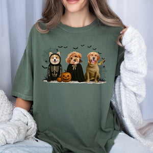 Custom Photo Gothic Halloween Comfort Shirt For Dog Lover TH10 896081