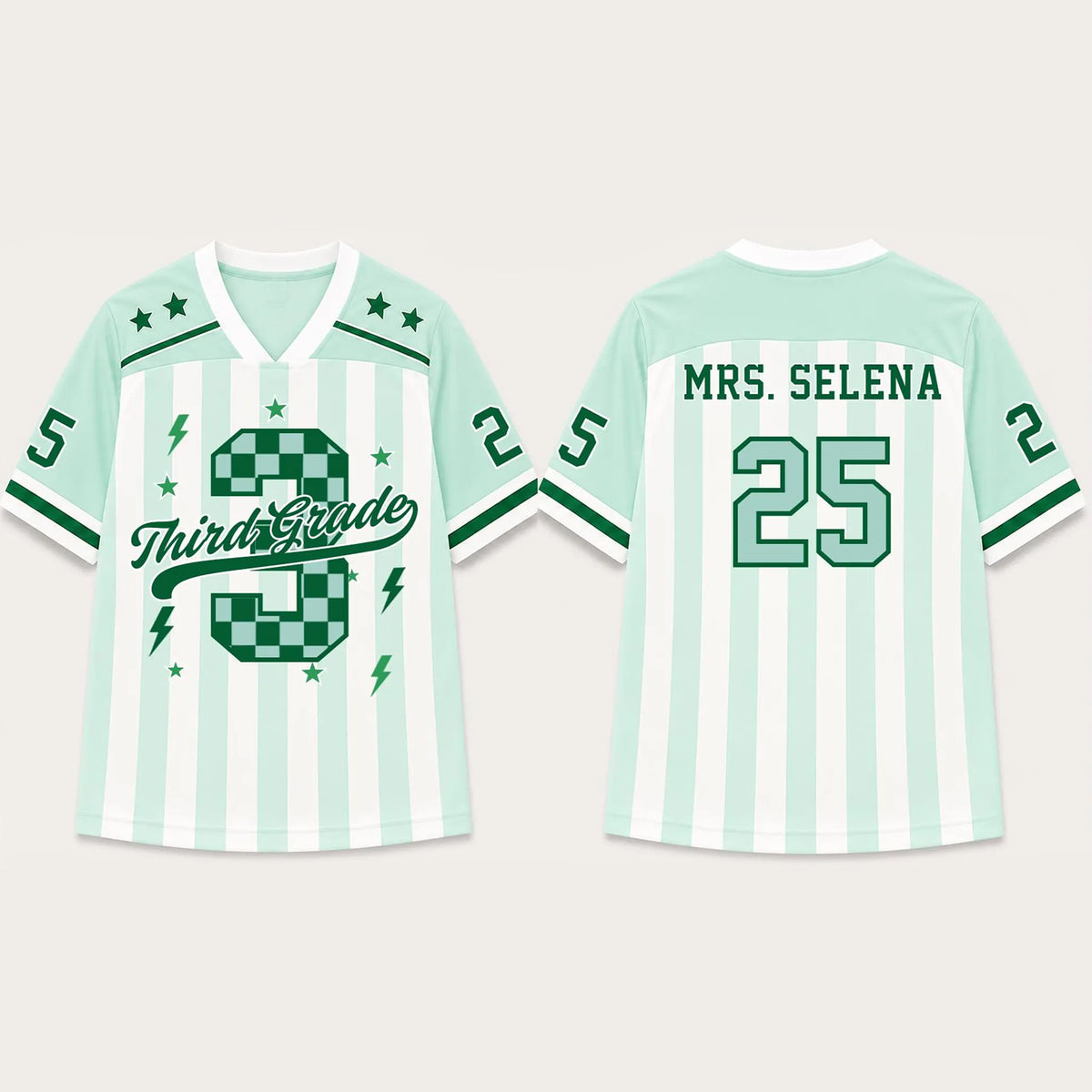 Personalized Teacher Jersey Shirt, Custom Grade & Name, Back To School Gift HA75 921862