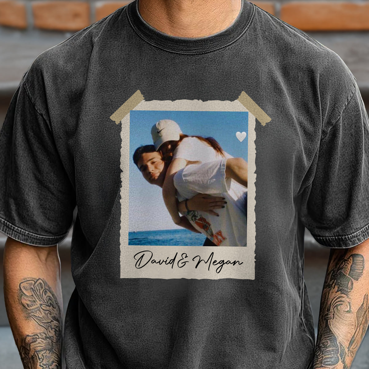 Custom Couple Photo Vintage 90s Comfort Color Shirt CH07 899390