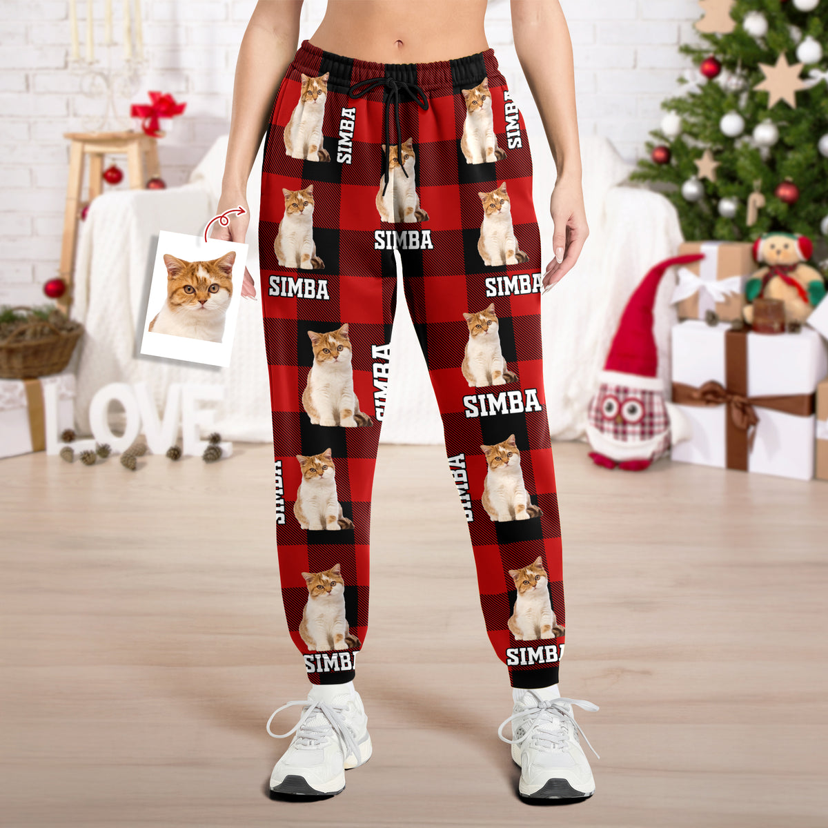 Custom Photo Dog Cat Sweatpants Christmas Gift For Dog Cat Lovers HA75 898346