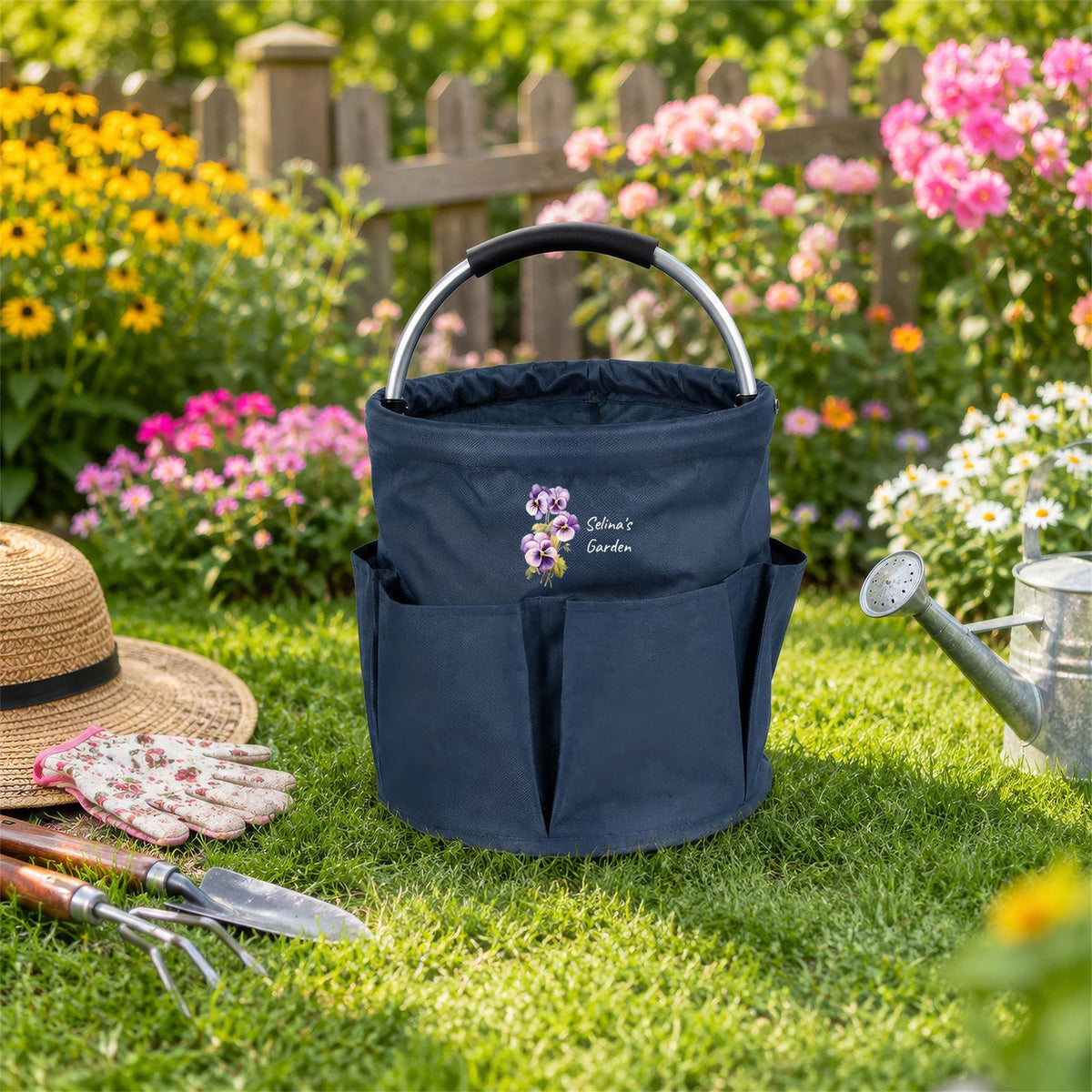 Personalized Flower Month Garden Tool Bag, Gift for Mom, Grandma, Gardener LM32 670179