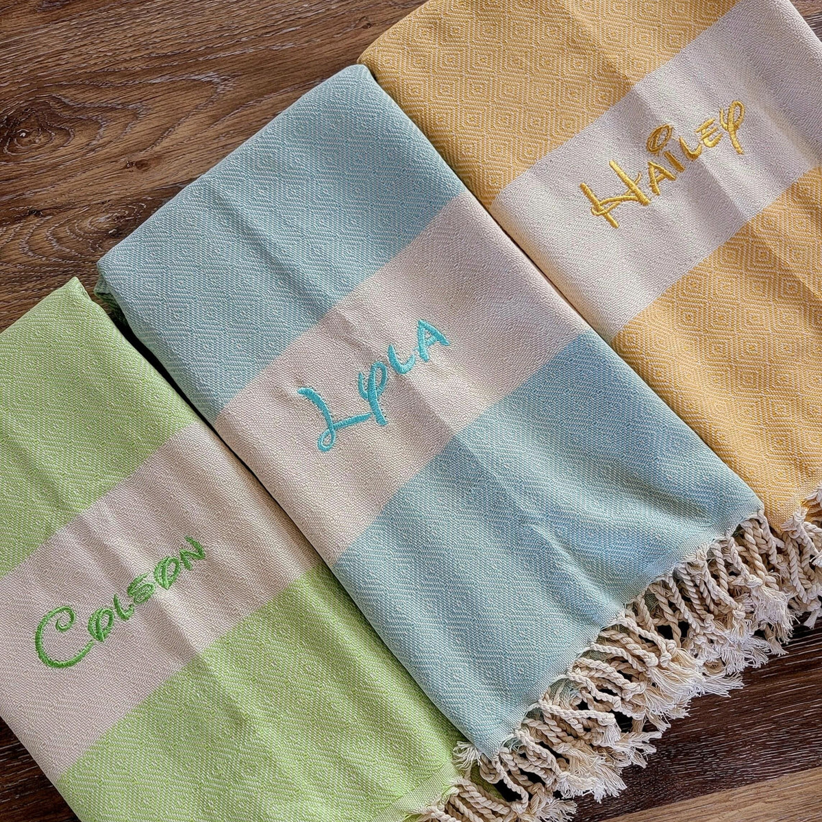 Personalized Name Turkish Beach Towel, Pool Towel- Holiday Gift, Party Gifts, Mother's Day, Bachelorette Favor Towel Gift LM32 899897