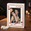 Personalized Couple Photo Playing Card Puzzle Building Brick Blocks LM32 899173
