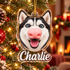 Custom Funny Dog Face Squishy Nose Acrylic Ornament, Christmas Gift For Dog Love LM32 670283