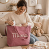 Personalized Corduroy Yarn Tote Bag With Pouch - Bridesmaid, Teacher & Birthday Gift LM32 669305