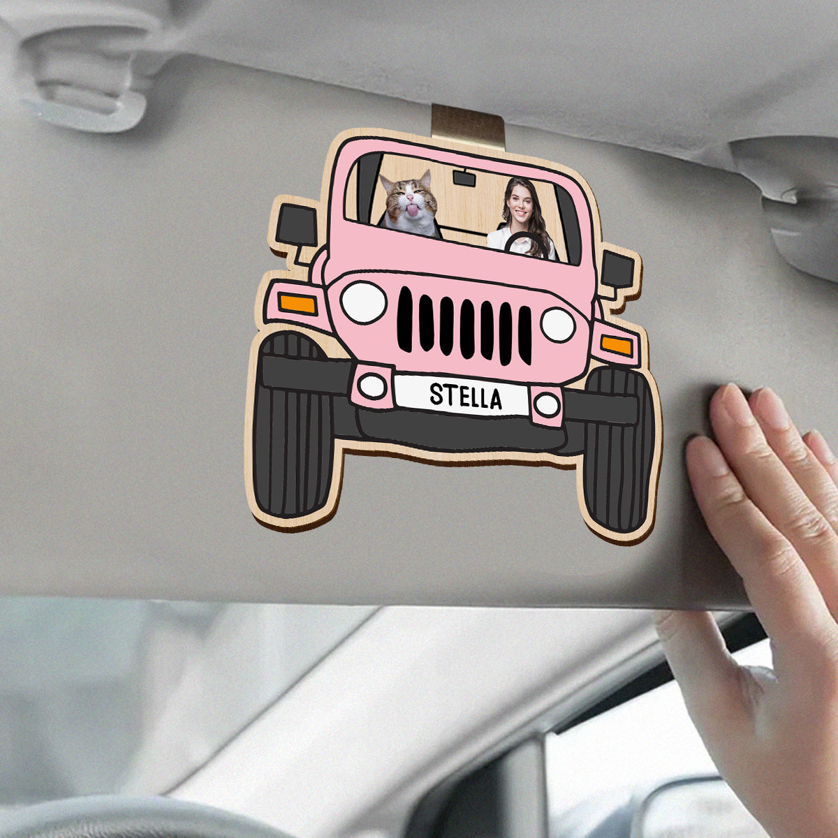 Custom Photo Visor Clip Gift For Dog Cat Lovers HO82 893654