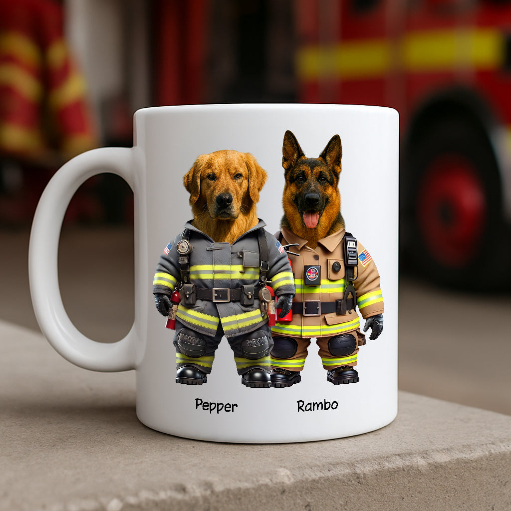 Custom Photo Cool Dog Cat Career Uniforms White Mug For Pet Lovers HA75 891952