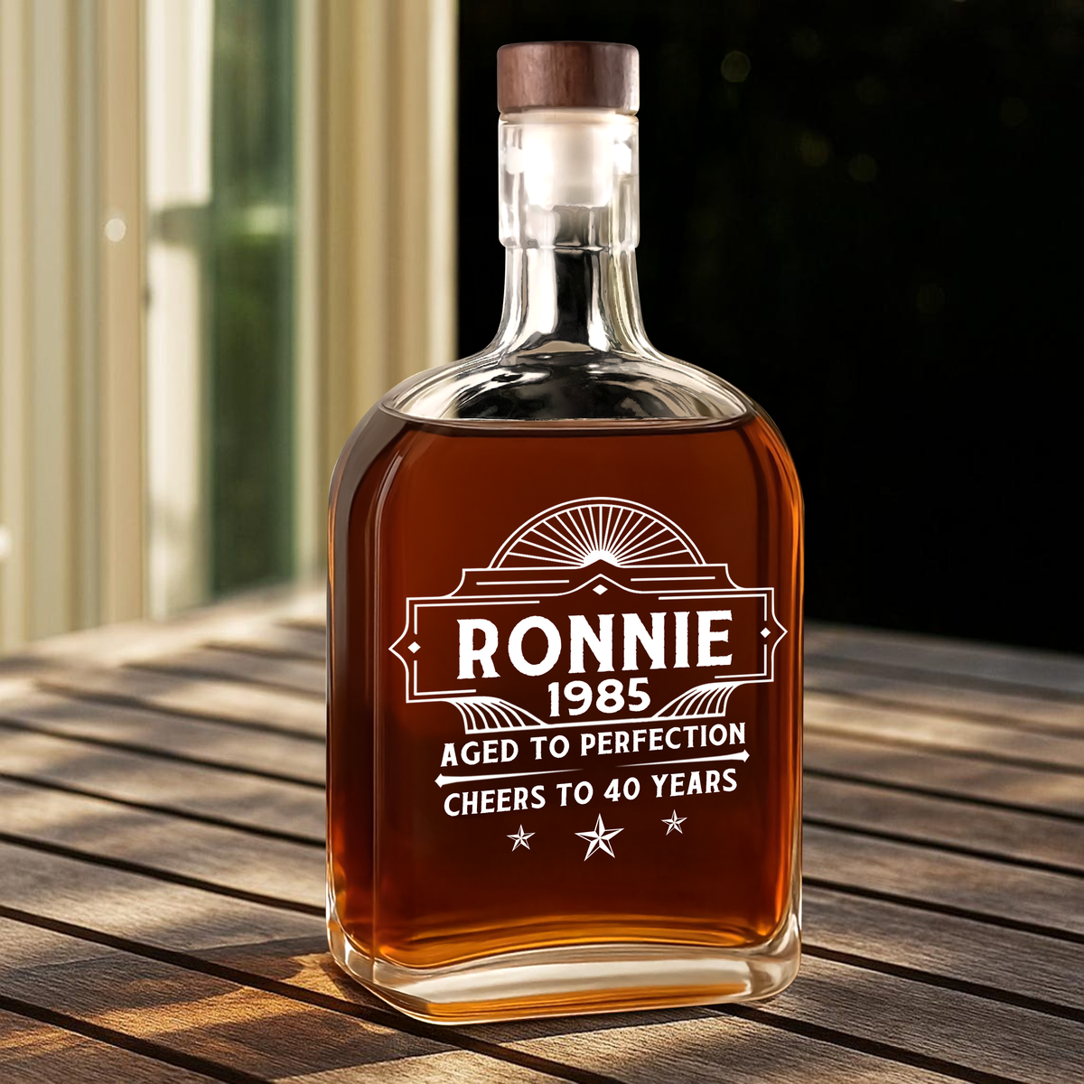 Custom Name Aged To Perfection Family Whiskey Bottle HO82 894064