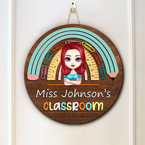 Welcome To My Classroom - Teacher Personalized Wood DoorSign Gift For Teacher HA75 892626