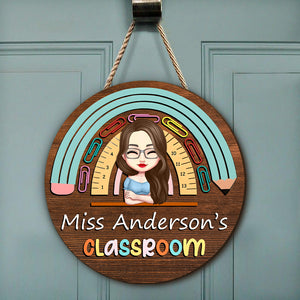 Welcome To My Classroom - Teacher Personalized Wood DoorSign Gift For Teacher HA75 892626