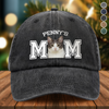 Custom Photo Dog Cat Dad Washed Denim Baseball Cap HA75 892928