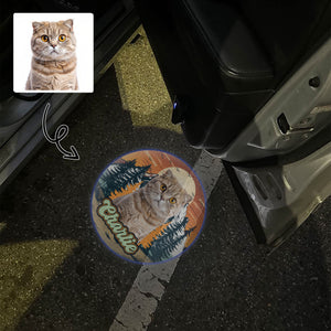 Custom Dog Photo Camping Hiking Car Door Projector Light HO82 894372