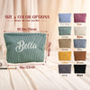 Personalized Name Embroidered Corduroy Makeup Bag - Gift For Mom, Girlfriend, Women, Summer Gift HO82 902190