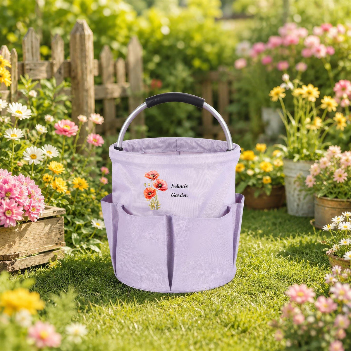 Personalized Flower Month Garden Tool Bag, Gift for Mom, Grandma, Gardener LM32 670179