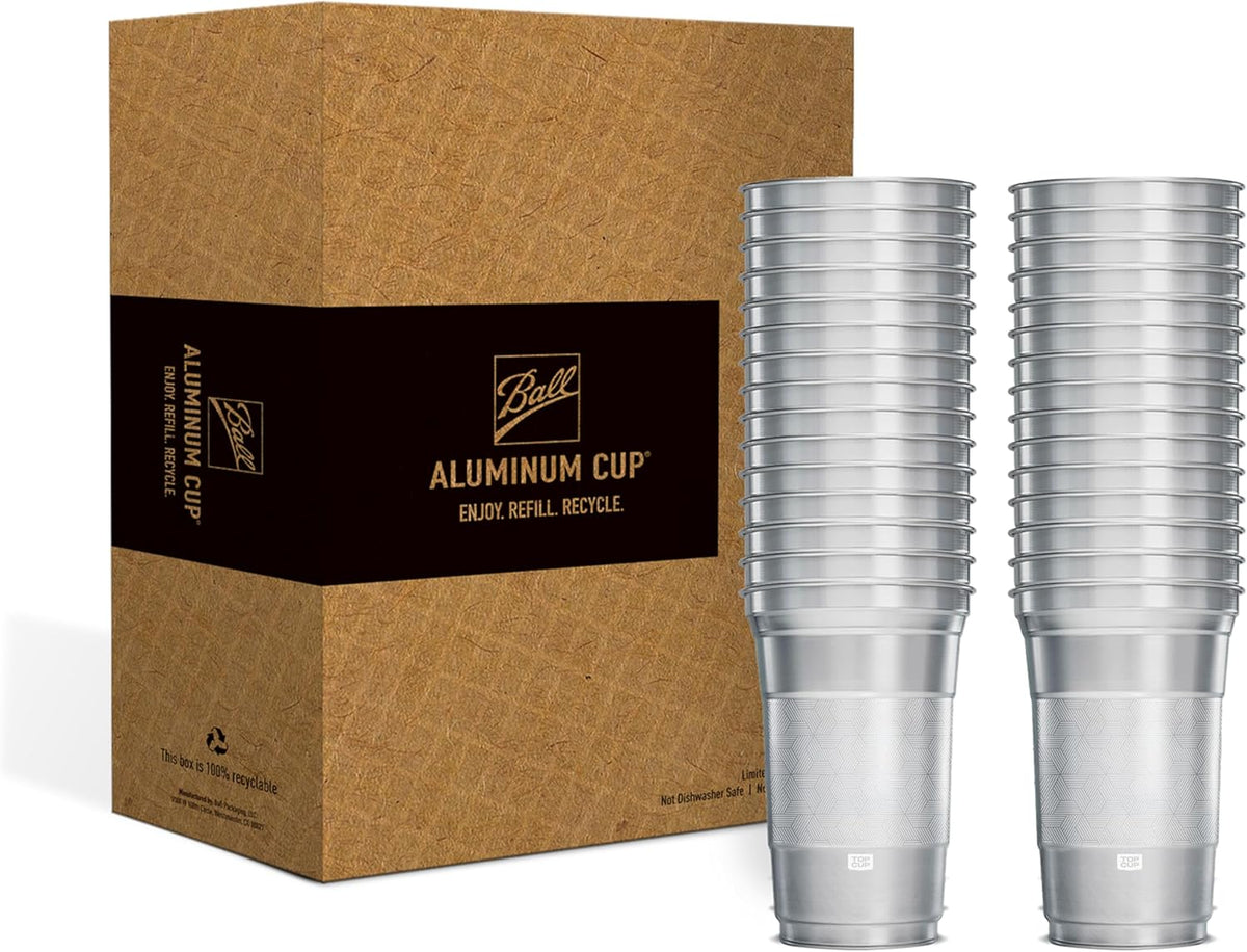 America'S 250Th Birthday 20 Oz Reusable Aluminum Cups 20 Count | Durable, Reusable & Recyclable, Made in USA