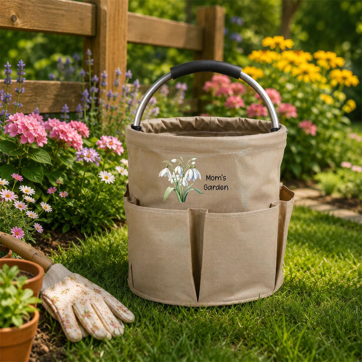 Personalized Flower Month Garden Tool Bag, Gift for Mom, Grandma, Gardener LM32 670179