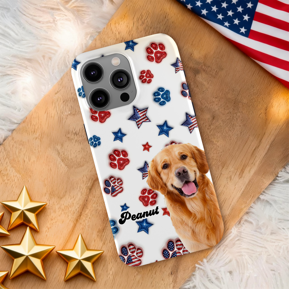 Custom Photo Dog US Pattern Personalized Phone Case HA75 921088