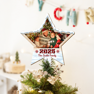 Custom Family Photo Star Tree Topper Christmas Gift for Family CH07 896948