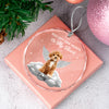 Custom Dog Photo You Let Paw Prints on My Heart Personalized Pet Memorial Glass Ornament CH07 180478
