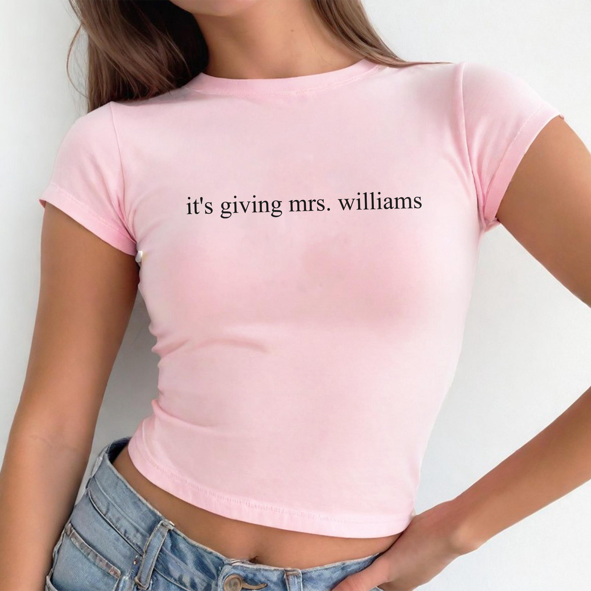 Custom Name “It’s Giving Mrs” Baby Tee - Personalized Bride Gift LM32 899653