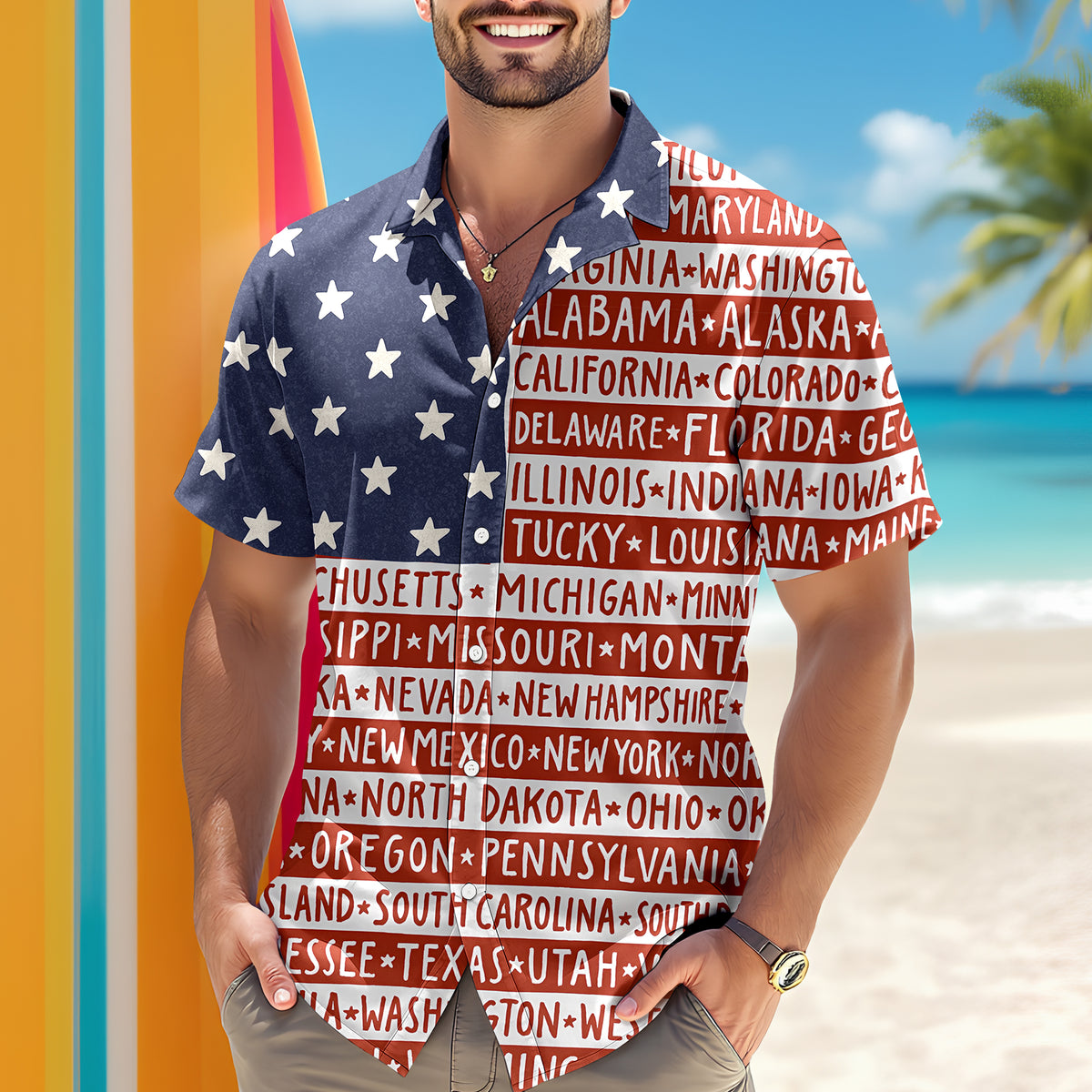 America State Hawaiian Shirt TH10 896385