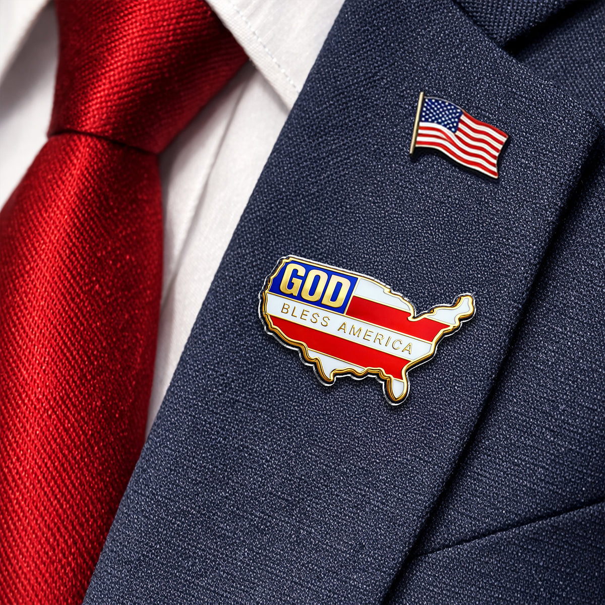 God Bless America - USA Flag Acrylic Pin HA75 920962